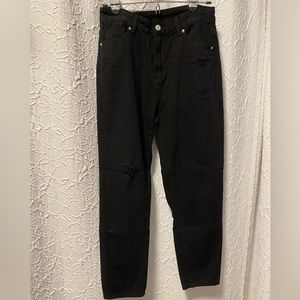 Block boyfriend jeans